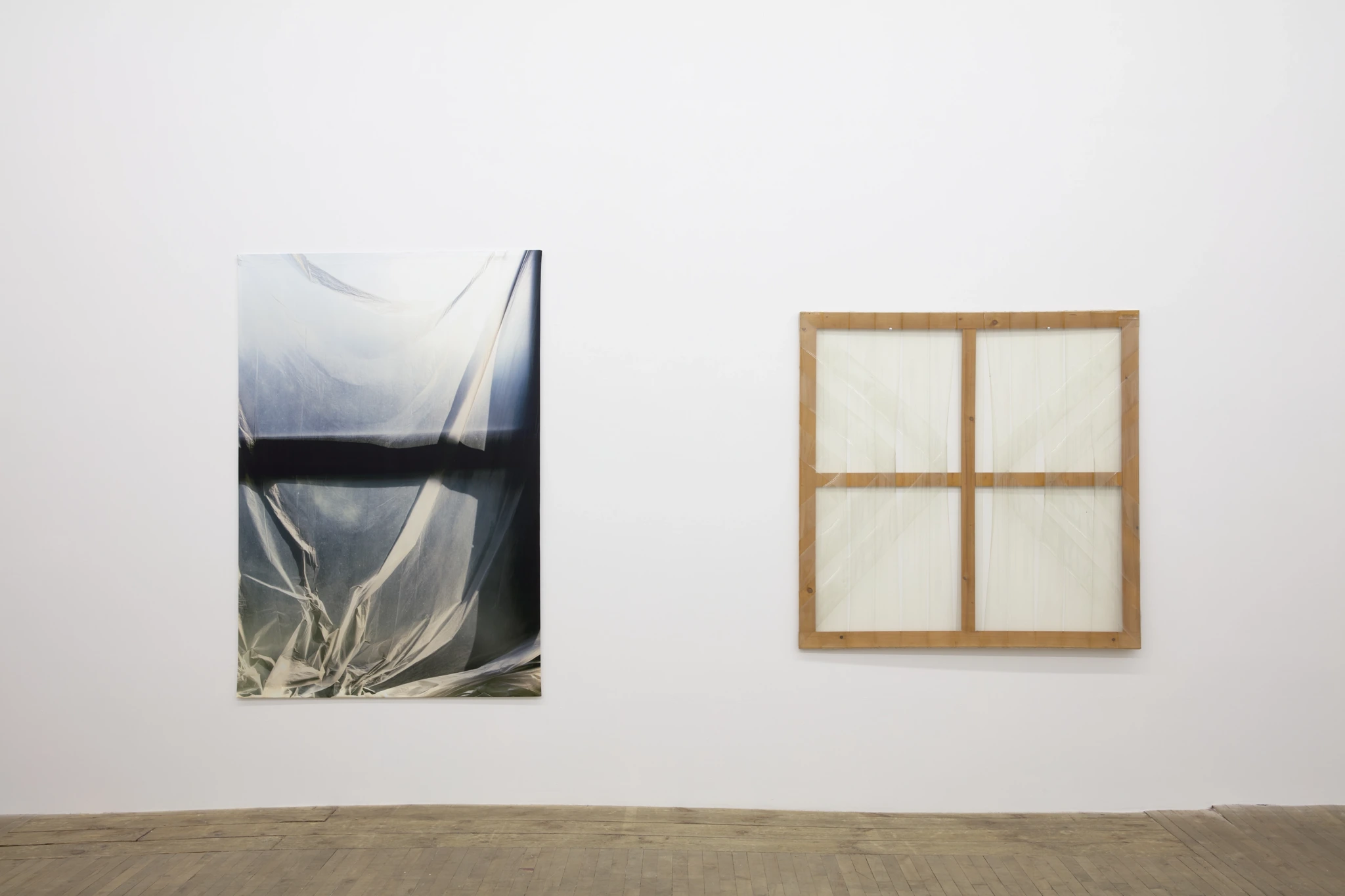 Installation view, Carla Accardi / Elisa Sighicelli 55 Walker, New York, 2020 [Bortolami, kaufmann repetto, Andrew Kreps]