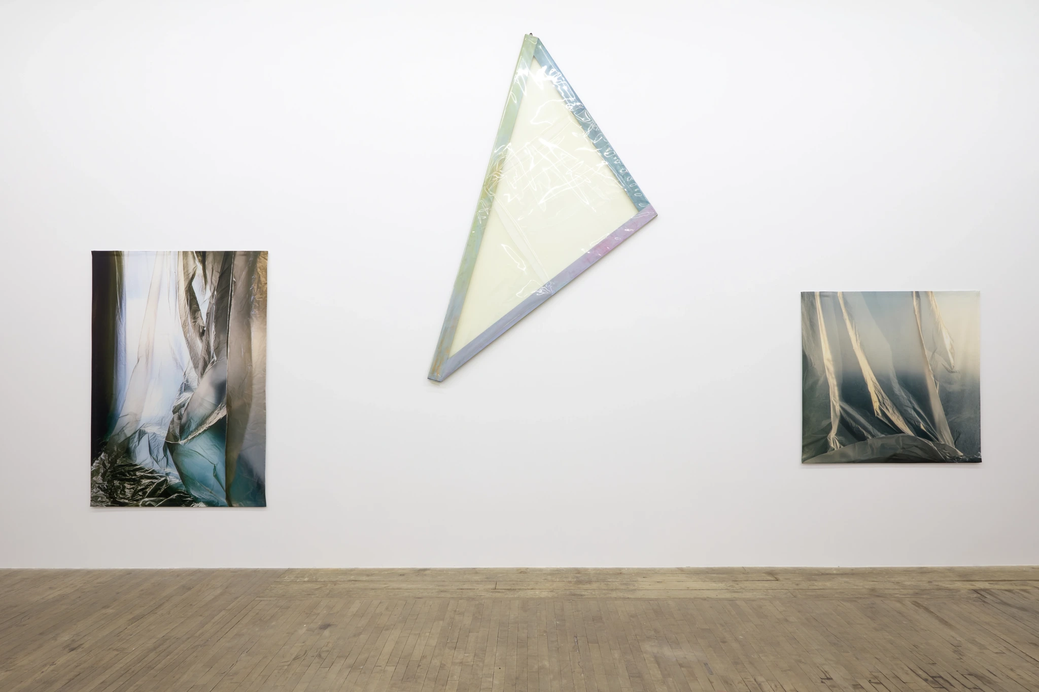 Installation view, Carla Accardi / Elisa Sighicelli 55 Walker, New York, 2020 [Bortolami, kaufmann repetto, Andrew Kreps]