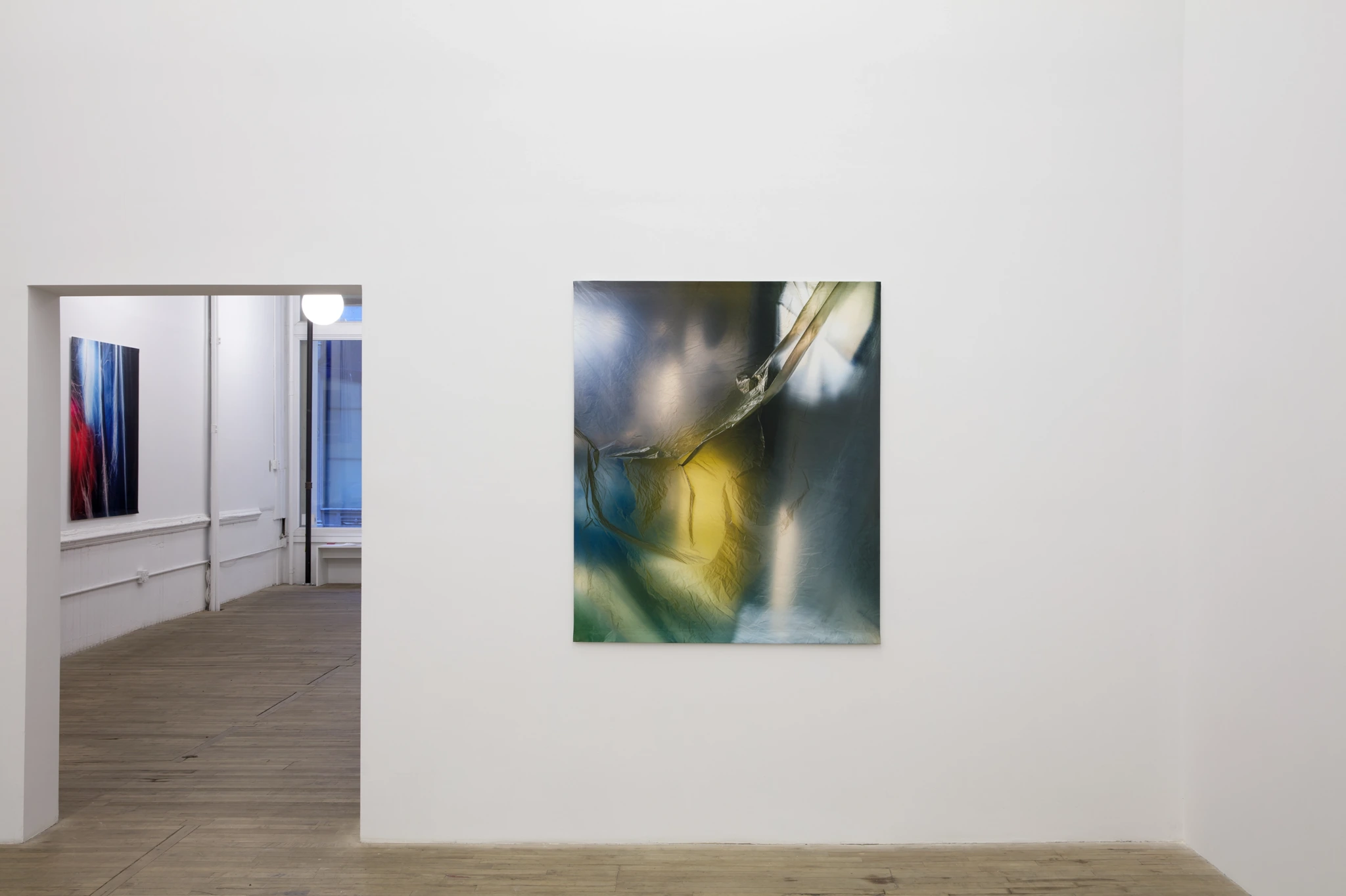 Installation view, Carla Accardi / Elisa Sighicelli 55 Walker, New York, 2020 [Bortolami, kaufmann repetto, Andrew Kreps]