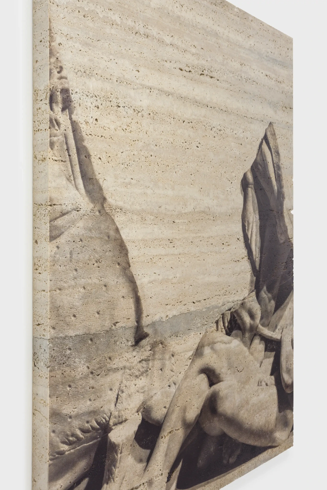 Deatail of Untitled (6960), 2018 direct UV print on travertine 92 x 68 x 4 cm