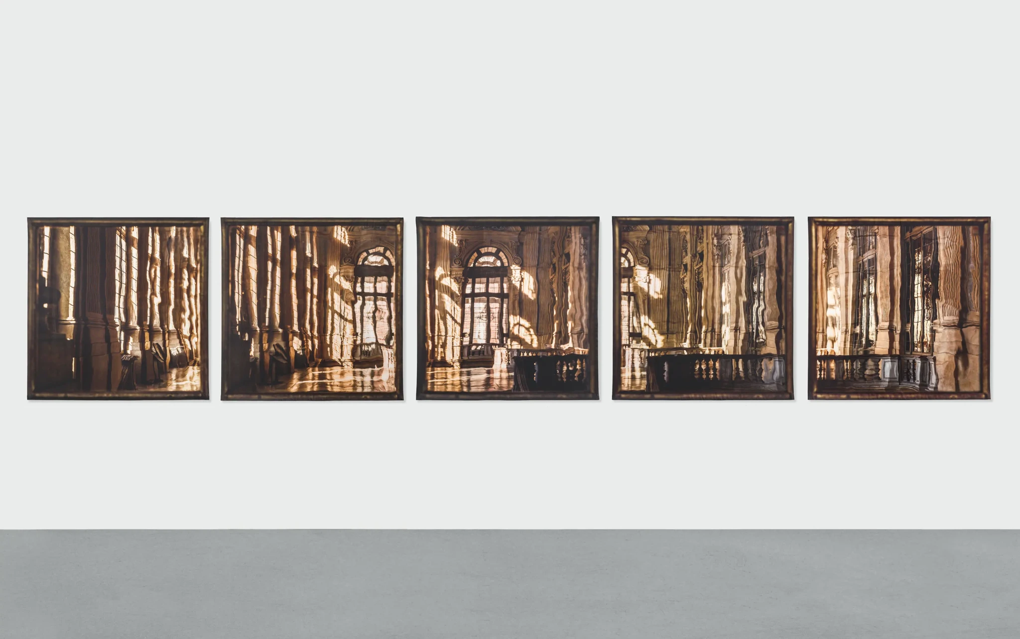 Untitled (Polyptych), 2018 photograph printed on satin 122 x 660 cm