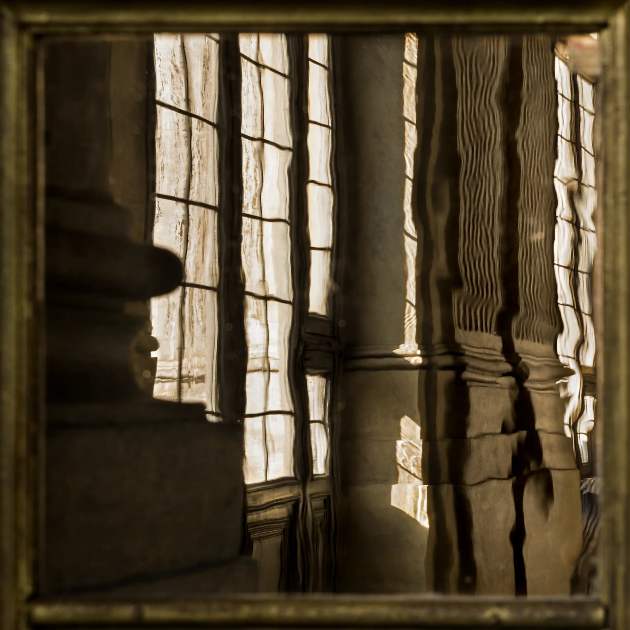 Through the Single Glass, 2017 photograph printed on satin 140 x 140 cm