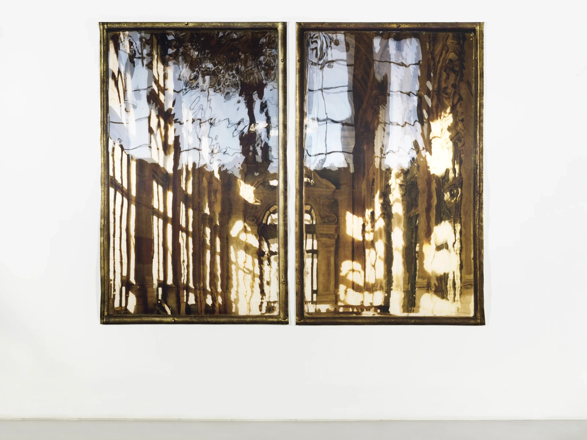 Left and Right, 2017 photograph printed on satin 223 x 288 cm