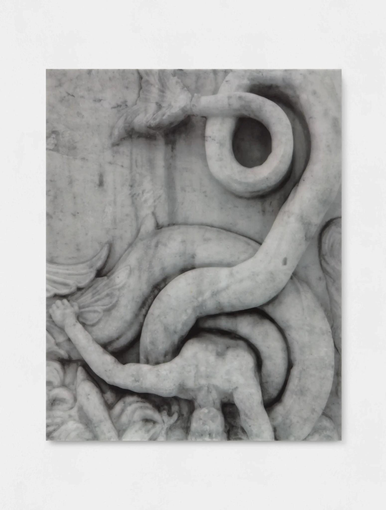 Untitled (9074), 2018 direct UV print on Bianco Carrara marble 100 x 80 x 4 cm