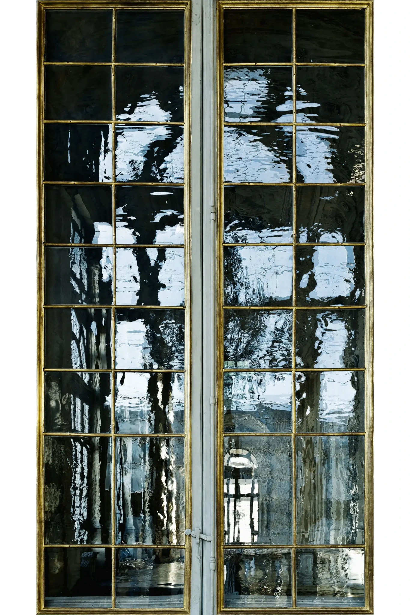 Detail of triptych Riflettente Trasparente, 2017 photograph printed on satin 246 x 135 cm