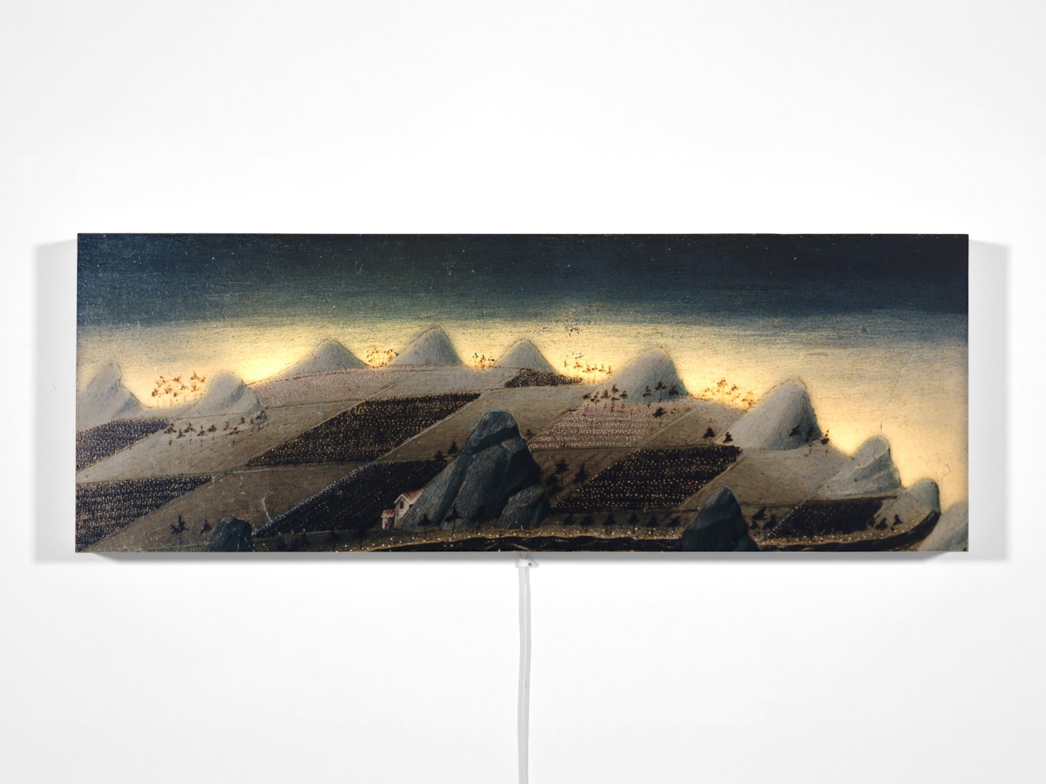 Untitled (Homage to Giovanni di Paolo 3), 2005 partially backlit C-print mounted on lightbox 28 × 78 × 5 cm