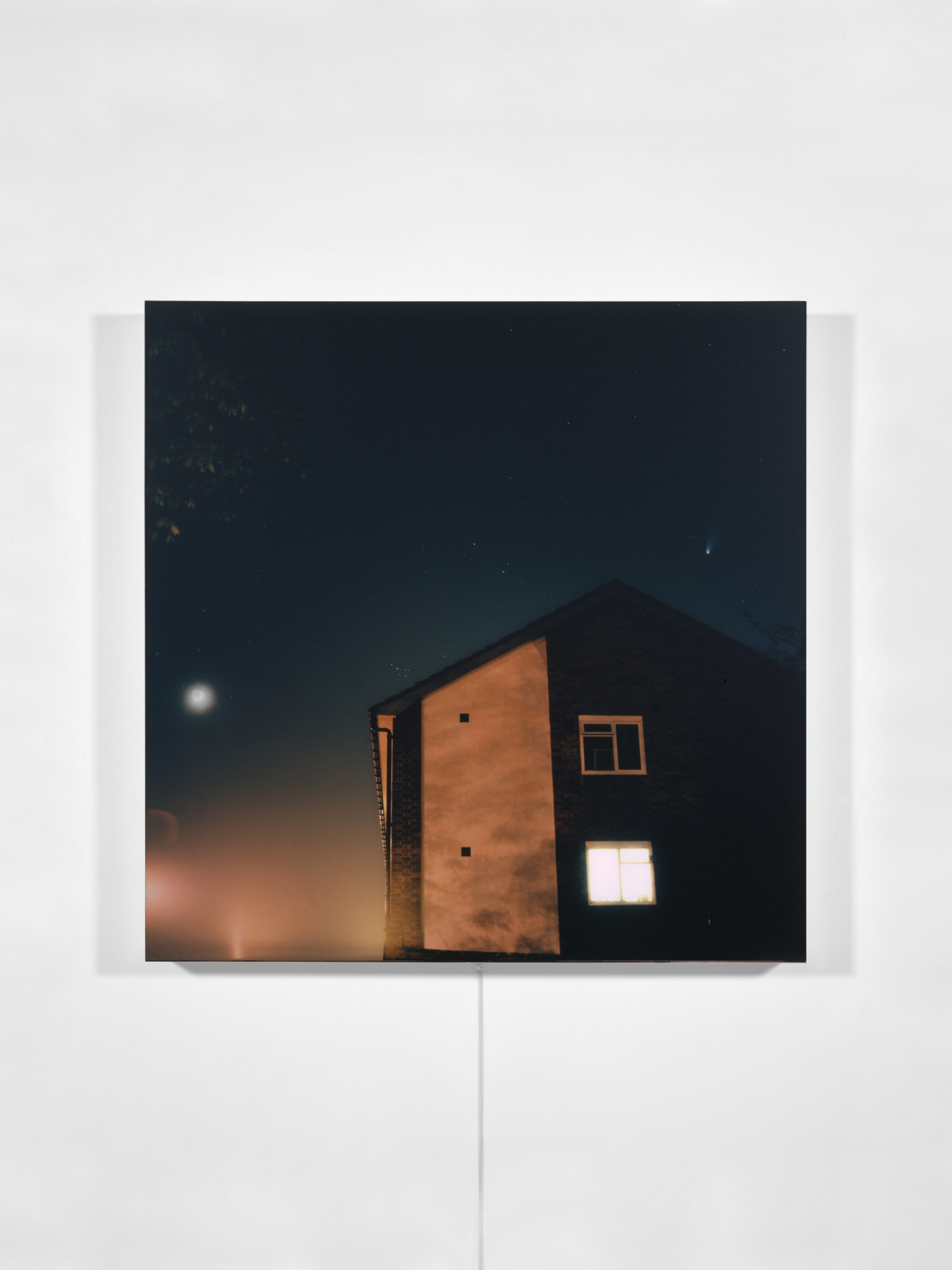 Hale-Bopp, 1998 partially backlit C-print mounted on lightbox 45 × 45 × 7 cm